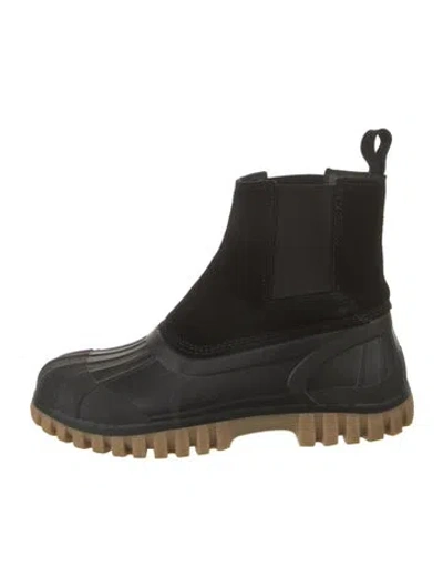 Pre-owned Diemme Suede Rain Boots In Black