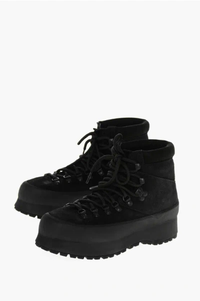 Diemme Suede Rosset Hiking Boots In Black