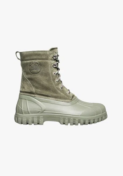 Diemme Unisex Anatra Suede Boots In Burnt Moss In Green