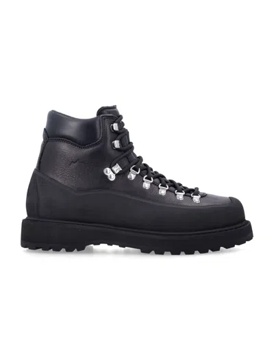 Diemme Unisex Hiking-inspired Platform Sneakers With Rubber Protection And Extra Laces In Black