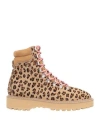 Diemme Woman Ankle Boots Beige Size 6 Leather In Beige
