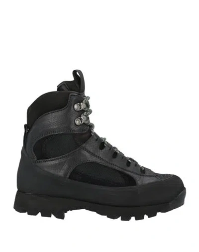 Diemme Woman Ankle Boots Black Size 7 Leather, Textile Fibers