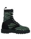 Diemme Woman Ankle Boots Green Size 8 Leather In Green