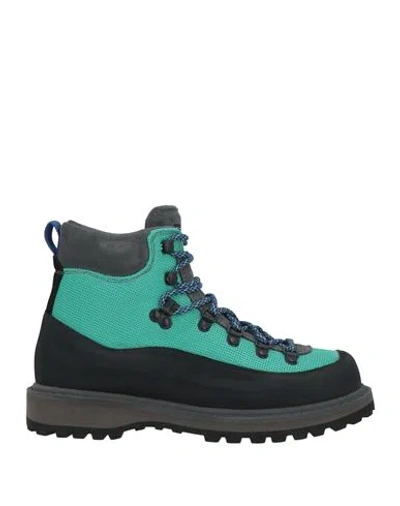 Diemme Woman Ankle Boots Green Size 6 Textile Fibers, Rubber