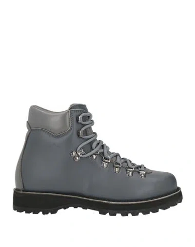 Diemme Woman Ankle Boots Grey Size 8 Leather In Gray