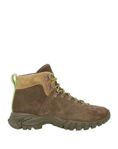 Diemme Woman Ankle Boots Military Green Size 8 Leather