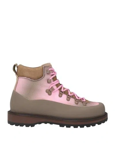 Diemme Woman Ankle Boots Pink Size 8 Leather, Rubber, Textile Fibers