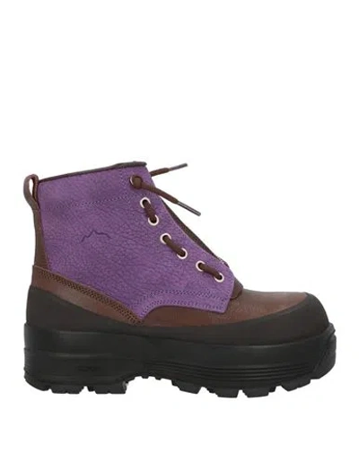 Diemme Woman Ankle Boots Purple Size 8 Leather