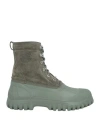 Diemme Woman Ankle Boots Sage Green Size 6 Leather, Rubber In Sage Green