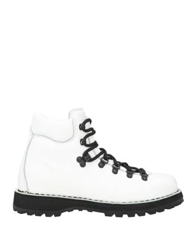 Diemme Woman Ankle Boots White Size 8 Leather