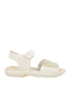 Diemme Woman Sandals Off White Size 10 Textile Fibers, Leather In Off White