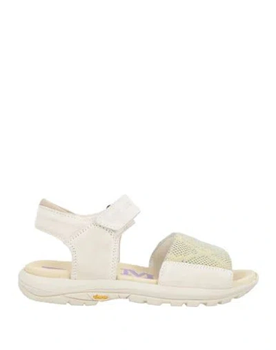 Diemme Woman Sandals Off White Size 10 Textile Fibers, Leather