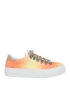 Diemme Woman Sneakers Orange Size 8 Leather, Textile Fibers In Orange