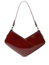Dienèe Venere Cube Patent Leather Shoulder Bag In Red