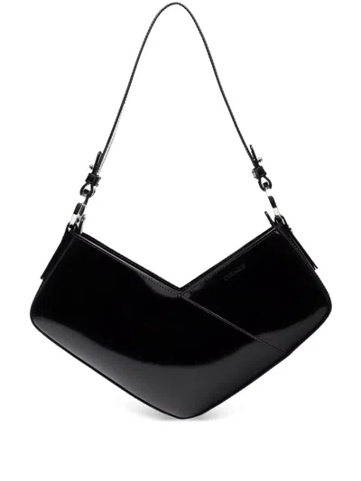 Dienèe Venere Leather Chain Shoulder Bag In Black
