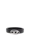Diesel Black B-1dr Strass Belt In Black