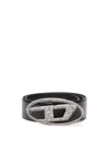 Diesel Black B-1dr Strass Belt In Black