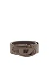 DIESEL LEATHER BELT WITH MATTE BUCKLE