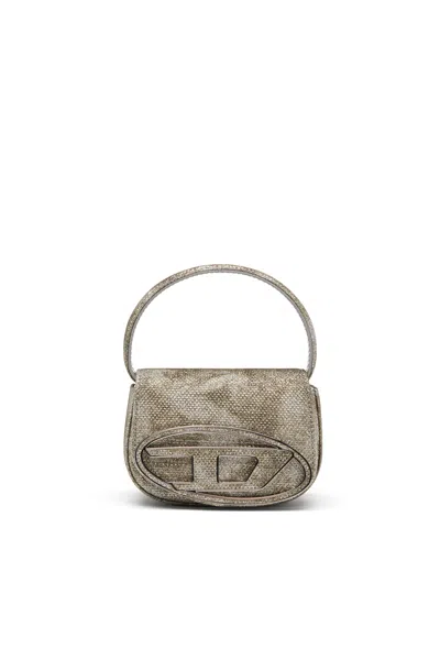 Diesel 1dr Xs-iconic Mini Bag In Shimmer Fabric In Green