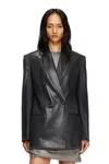 Diesel Double-breasted Blazer In Black