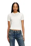 Diesel Short-sleeve Jumper In Wool In White