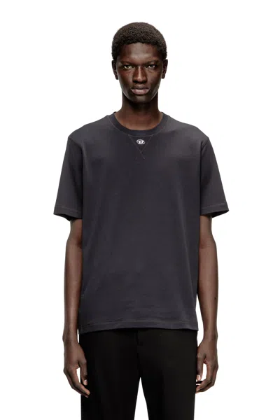 DIESEL REGULAR T-SHIRT WITH CREW NECK AND OVAL D