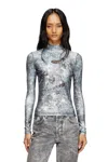 Diesel Nylon Blend Cozy Sweater In Grey