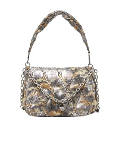 Diesel -shoulder Bag In Metallic Camo Canvas In Multicolor