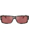Diesel Rectangle Sunglasses In Black