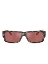 Diesel Rectangle Sunglasses In Brown