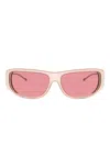 Diesel Wraparound Style Sunglasses In 5129l Pink