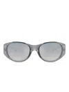 Diesel Iconic Oval Sunglasses In Grey