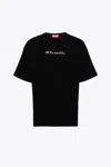 DIESEL 0NFAE T-BOX-N6 BLACK COTTON T-SHIRT WITH FRONT SLOGAN EMBROIDERY - T BOXT N6
