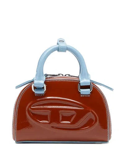 Diesel 1 Dr Dome Embossed Crossbody Bag In Brown