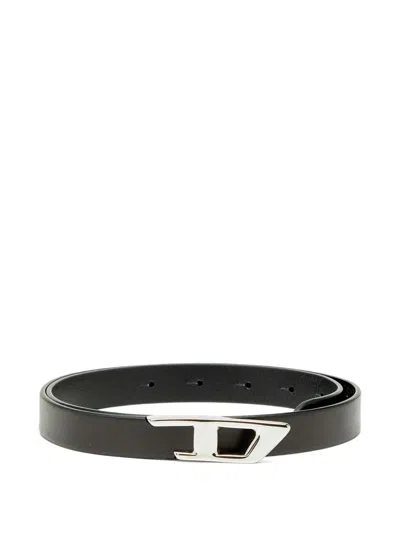 Diesel 1 Dr Leather Belt In Black