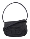 Diesel 1-dr Lurex Shoulder Bag In Black