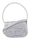 Diesel 1-dr Lurex Shoulder Bag In Silver