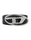 Diesel Black B-1dr Strass Belt In Black