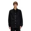 Diesel Black Denim Shirt In Cotton And Lyocell With A Faded Effect In Gray