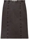 Diesel High Waist Midi Skirt With Contrast Stitching