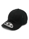 Diesel Oval-d Cotton Baseball Cap In Black