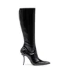 Diesel 110mm Leather Boots In Black