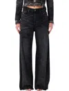 Diesel Jeans Wide Leg Effetto Consumanto In Multi