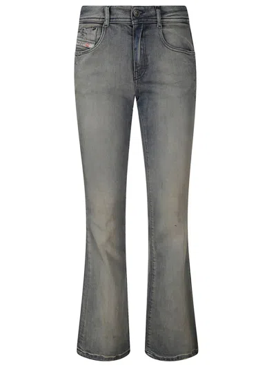 Diesel Embroidered Detailing Bootcut Jeans In Blue