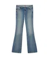 Diesel Whisper Low Waist Slim Leg Flared Jeans In Blue