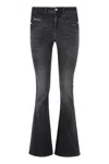 Diesel 1969 D-ebbey Flared Five Pocket Trousers In Black