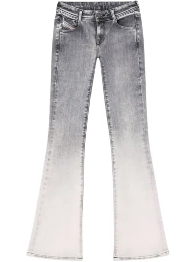 Diesel 1969 D-ebbey Bootcut Jeans In Grey