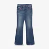 Diesel 1969 D-ebbey Fsc1 Jeans Women's Blue Denim Bootcut Leg Zip Fly Red556 In Blue