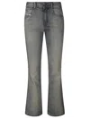Diesel Embroidered Detailing Bootcut Jeans In Gray