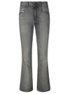 Diesel Embroidered Detailing Bootcut Jeans In Gray